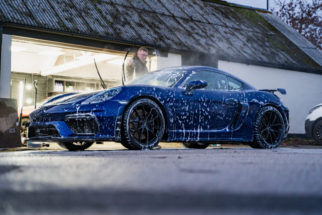 Porsche GT4 in for a new car detailing package