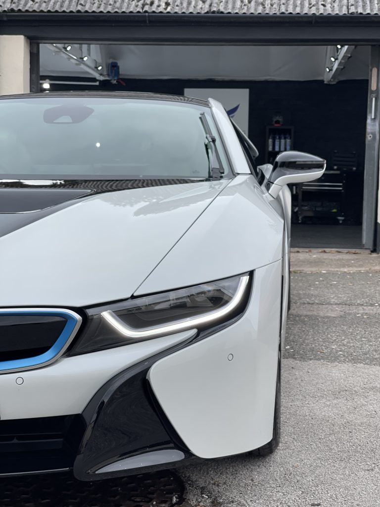 BMW i8 minor paint correction and paint protection film install